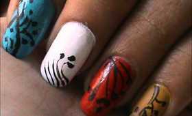Magic nails- Colorful Nails - easy nail art for short nails- nail art tutorial- beginners designs