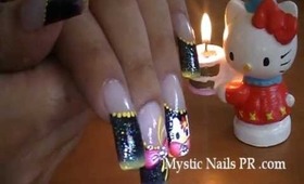 Hello Kitty Nail Art