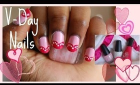 ♡ Valentines Day - Hearts and Lace Trim Nail Tutorial ♡ Trendyshoppers