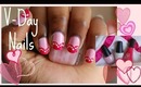 ♡ Valentines Day - Hearts and Lace Trim Nail Tutorial ♡ Trendyshoppers