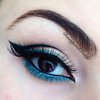 Graphic liner with pop of color