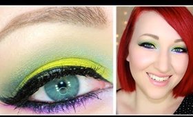 Mini-Tutorial: Neon Green Eye Look