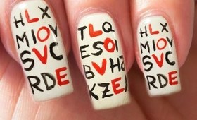 Valentine's Day Special 2/10 Love Letters Nail Art Tutorial