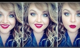 Talk Through Makeup |  Deep Red Lips and Soft Golden Eyes