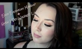 Easy Everyday Makeup + How I Do Winged Liner | Melt Cosmetics, ABH
