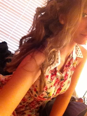 Curled the hair for a party 