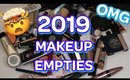 FULL YEAR OF MAKEUP EMPTIES 2019 | $1,050 Used Up!!