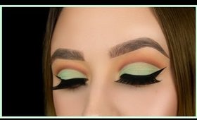 Mint Green Cut Crease Makeup Tutorial // Spring Makeup