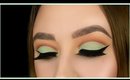 Mint Green Cut Crease Makeup Tutorial // Spring Makeup