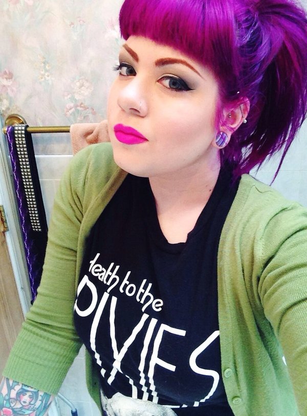 Hot Pink Lips Purple Hair Jen P S Solar Fever Photo