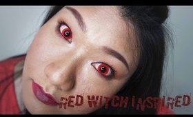 Classy Red Witch Inspired Look | Asian Hooded Eyelid | Dramatic