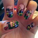 Tetris nail art!