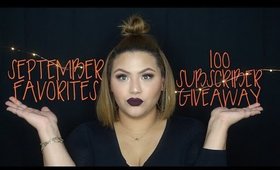 September Favorites + 100 Subscriber Giveaway ! [CLOSED] | Ashelinaa