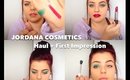 Jordana Cosmetics Mini Haul + First Impression