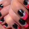 ♥ Pink & Black Nail Art ♥