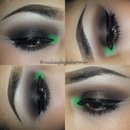 smokey with a pop of green