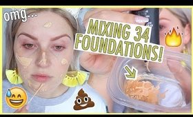 MIXING ALL MY LIQUID FOUNDATION TOGETHER ⁉️🙄 Wow...