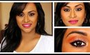 Holi Inspired Wearable Colorful Eyes with Bright Pink Lips