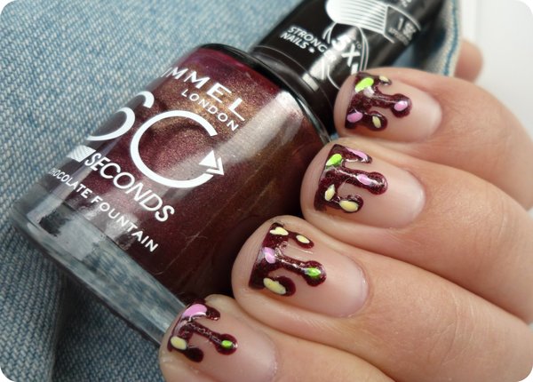 Chocolate Sauce and Sprinkles Nail Art Ideas - wide 5