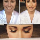 Before and after bridal look