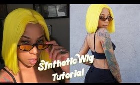 how to slay & style neon yellow synthetic lace front wig