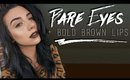 Bare Eyes & Bold Brown Lip Makeup Tutorial | QuinnFace