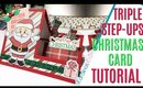 Triple step Christmas Card, 12 Days of Christmas 2019 Day 2, Basic Step-ups Christmas Card Tutorial