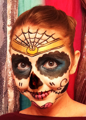 A sugar skull look inspired by my long history with Sailor Moon