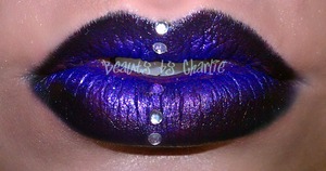 Purple gradient with rhinestones. :)