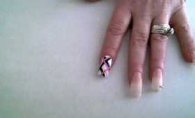 Adorable Pink, White & Black Plaid Design With Bow