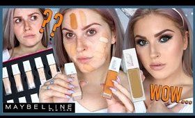 MAYBELLINE SUPER STAY FULL COVERAGE FOUNDATION ⁉️🤯 First Impression Review & Wear Test!