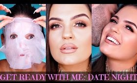 GRWM DATE NIGHT MAKEUP, HAIR, TANNING, SKINCARE