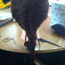 Mermaid braid into braid with crops over hairs