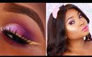Gold Graphic liner makeup tutorial - Queenii Rozenblad