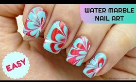 Easy Water Marble Nail Art Step By Step Tutorial For Beginners!
