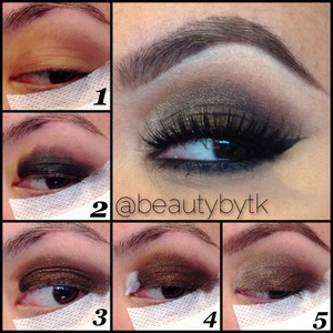 Happy 2014 everyone!!!
Here's a pictorial on yesterday's "eyes of the day"
1⃣ Prepare eyes with @shadowshields and @urbandecaycosmetics anti aging primer on lid / @glamourdolleyes "obscure" in crease with blending brush
2⃣ Apply @maccosmetics black cream base with finger on outer lid
3⃣ Apply @glamourdolleyes "morocco" on black cream base with flat brush 
4⃣ Apply @nyxcosmetics "milk" jumbo pencil in inner corner
5⃣ Apply @urbandecaycosmetics #naked1palette "sidecar" on "milk"
FINISHED LOOK: blend lines of demarcation, add brows (I used @chellabrows dazzling brown), apply liquid liner and lashes (I used @stilacosmetics and @houseoflashes #noirfairy)

Hope everyone has a prosperous and healthy new year!! 😘🎆🎉