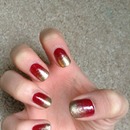 red/gold ombre