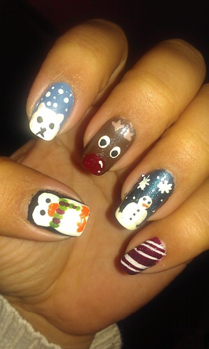 wintery nails :)