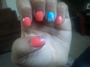 Salmon and blue<33