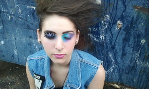 Makeup look I did to enter the "Millennium Software" competition while in school. Hair by my friend (we won!)