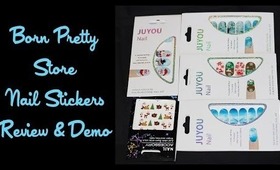 Born Pretty Store Christmas Nail Stickers Demo + 3 Nail Designs