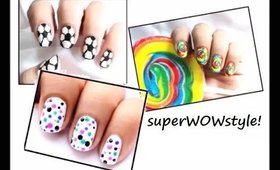 3 nail designs for kids! ❤ To do at home Youtube Easy do it step by step beginners art superWOWstyle