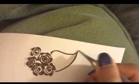 Mehndi Monday: Drawing Gulf Roses and Leaves