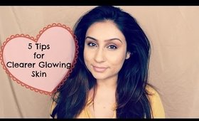 5 tips for clearing acne glowing skin | cystic acne | teenage acne blemishes || Makeup With Raji