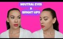 Neutral Eyes & Bright Lips │ Lorac Pro 3 Tutorial