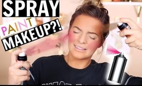 TRYING SPRAY CAN MAKEUP! | Casey Holmes