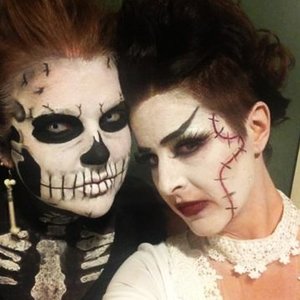 Makeup I did for me and my bestie on Halloween.