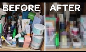ORGANIZE WITH ME! Skin Care Collection Under the Sink Organization