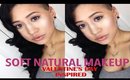 SOFT NATURAL MAKEUP TUTORIAL | VALENTINE'S DAY INSPIRED