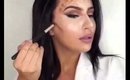 Perfect makeup application contour brushes and makeup blender